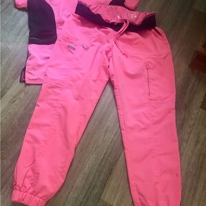 Bright Pink Jogger scrubs